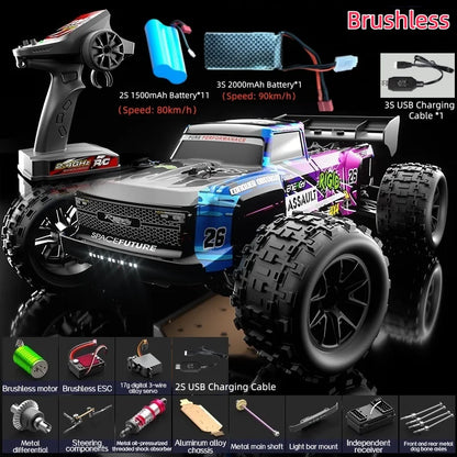 1:12 Alloy Rc Racing Car Brushless 4WD High Speed Climbing Off-Road Vehicle Independent Adjustable Shock Absorber RC Racing Car