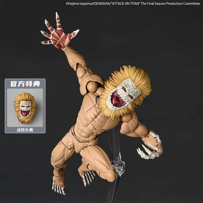 In Stock KAIYODO Amazing Yamaguchi Revoltech Attack on Titan Jaw Titan Action Figure Toy Model Gift