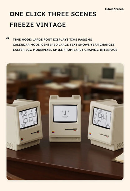 60 Hours Standby Retro Maclock Alarm Clock Student Specific Wake-Up Artifact Desktop Decor Electronic Display Creativity Clock