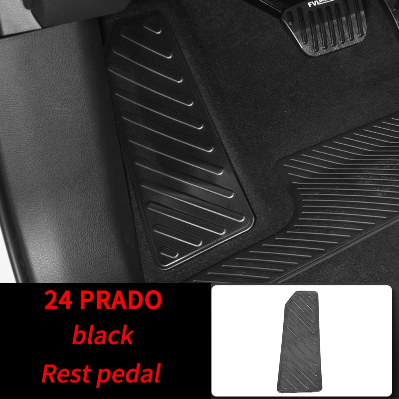 For Toyota Land Cruiser 250 Prado Lc250 2024+ Car Modification Aluminum Alloy Foot Rest Pedal Pad Cover Stickers Car Accessories