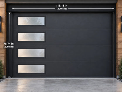 Custom Size Aluminum Sectional Garage Door Remote Control Automatic Lift Overhead Roll Up Door for Suburban Home Villa Entry