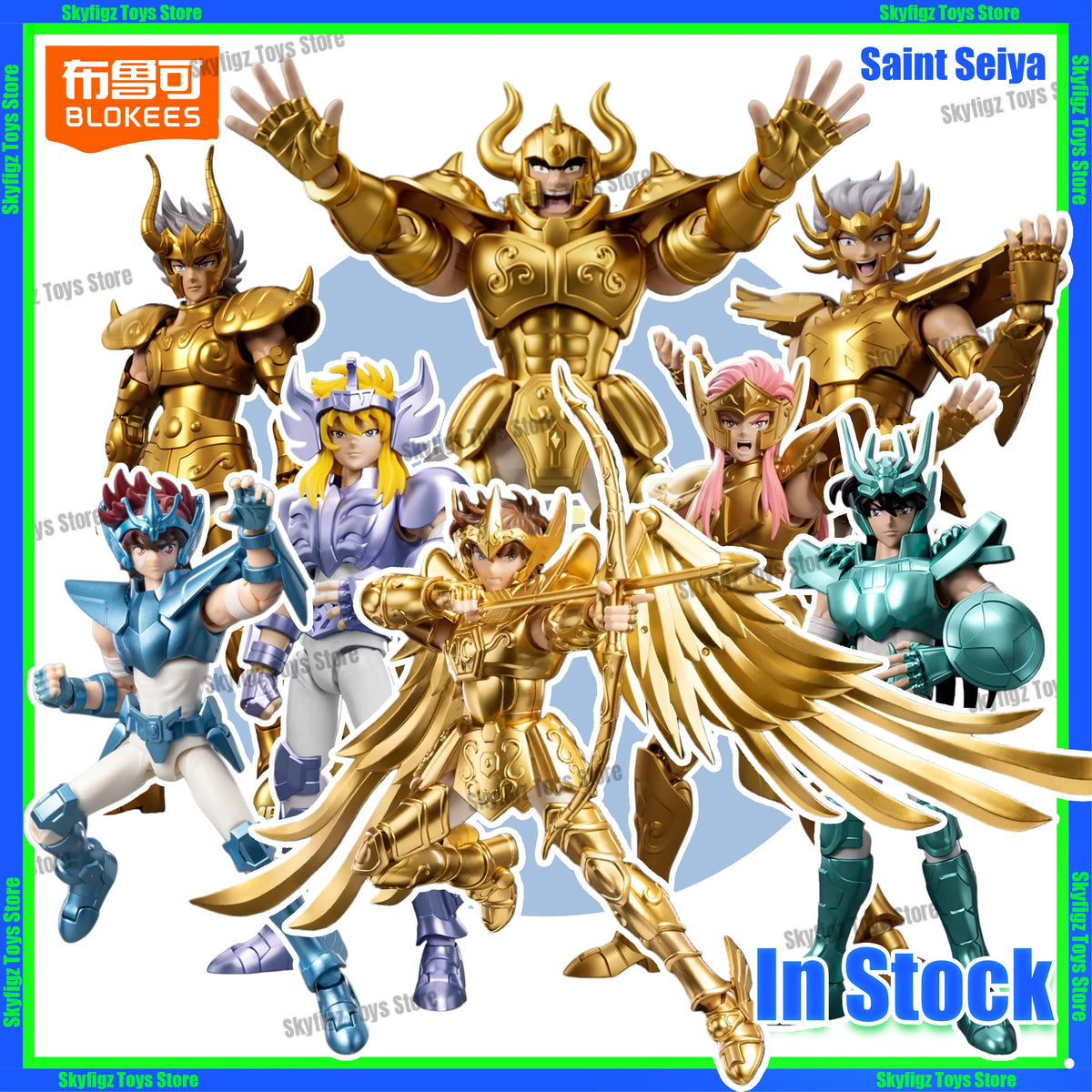 Original BLOKEES Saint Seiya Second Bullet Gemini Dragon Capricorn Sagittarius Action Figure Anime Toys Christmas Gift in Stock