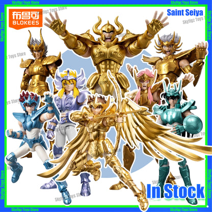 Original BLOKEES Saint Seiya Second Bullet Gemini Dragon Capricorn Sagittarius Action Figure Anime Toys Christmas Gift in Stock