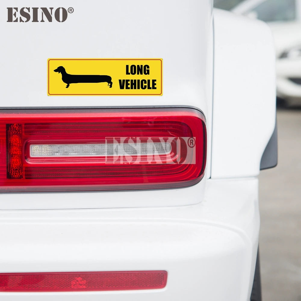 Car Styling Creative Funny Long Vehicle Dachshund Dog Pet Decal Cartoon PVC  Waterproof Car Body Sticker Pattern Vinyl