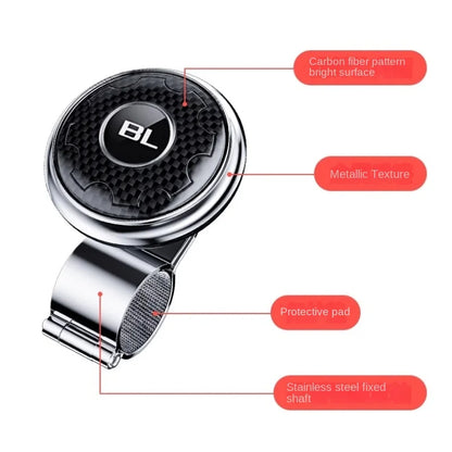 Car Steering Wheel Booster Ball Turning Spinner Knob Bearing Power Handle Rotating Universal Auto Accessories Labor Saving Kit