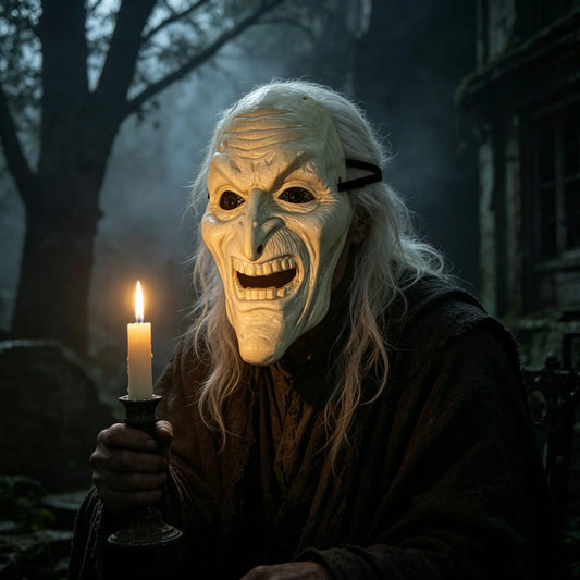 Halloween Creepy Full Face Horror Mask Vintage Aged Facial Design Comfortable Wear Masquerade Carnival Cosplay Party Decoration