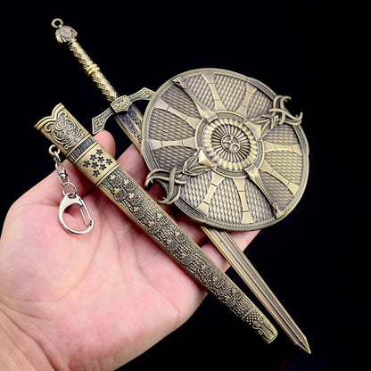 Mini Dark Moon Sword Keychain ER Game Peripherals Ranni Hand of Malenia Moonveil Sword Model Key Ring llavero Gift Toys