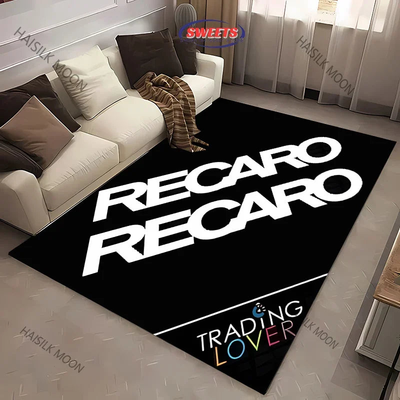 13 Styles R-Recaro Logo Pattern Printed Rug for Living Room, Bedroom, Office, Large Area,Stain Resistant Carpet,Stylish Gift Mat