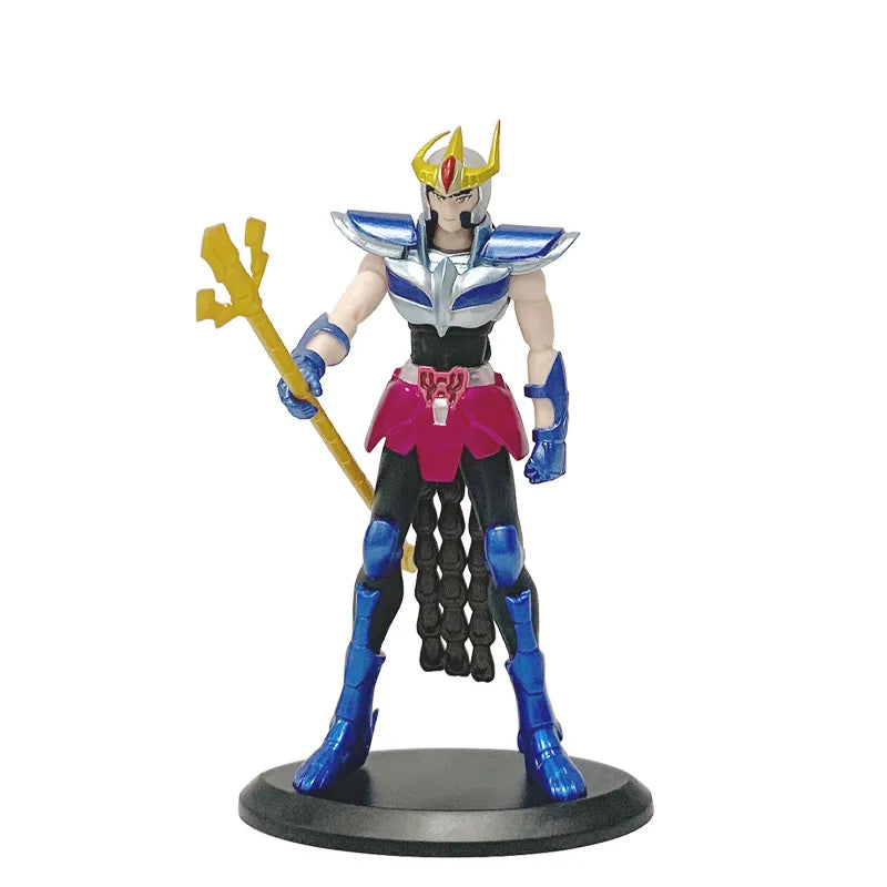 19CM Anime Figure Phoenix Ikki Hyoga Seiya Shiryu Standing Armor Model Children's Toys PVC Box Desktop Collection Decoration