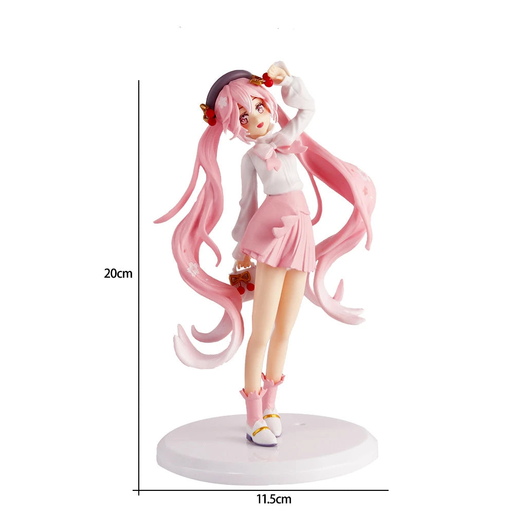 Anime Figure Wedding Dress Action Figures Kawaii Swimsuit Vocaloid PVC Collectible Model Toys Girl Gift