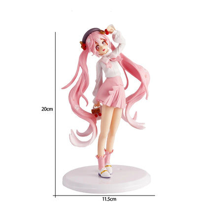 Anime Figure Wedding Dress Action Figures Kawaii Swimsuit Vocaloid PVC Collectible Model Toys Girl Gift