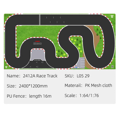 LDARC Portable Race Track Rubber Mat 160x90mm 120x60mm 240x120mm 240x240mm RC 1/76 1/64 1/58 Mini Car Track Race Accessory
