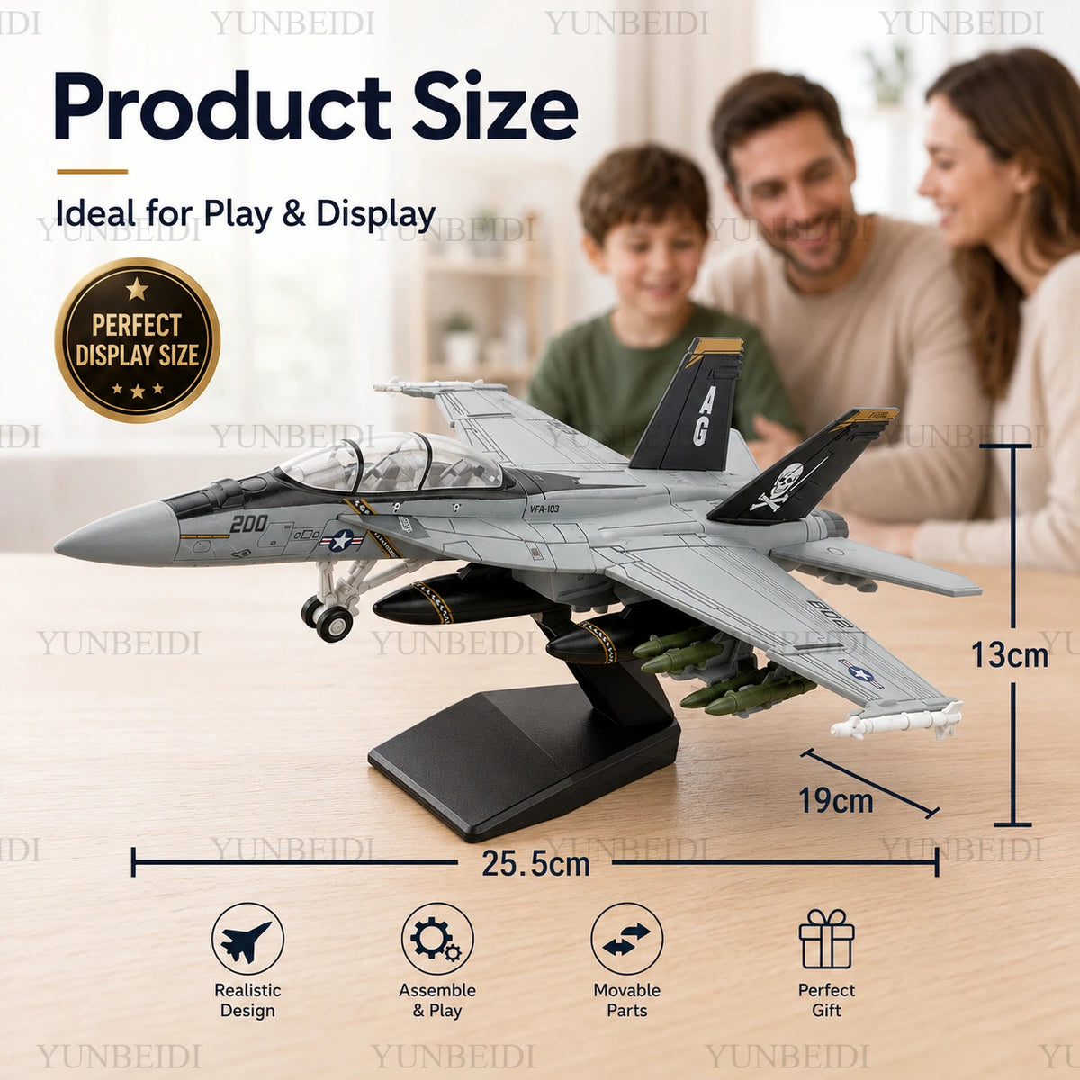 1:72 Scale Fighter Aircraft Model DIY Military Model Building Toy F18 A-18 Aircraft Model Boys' Birthday Gift Airplane Tank Toy