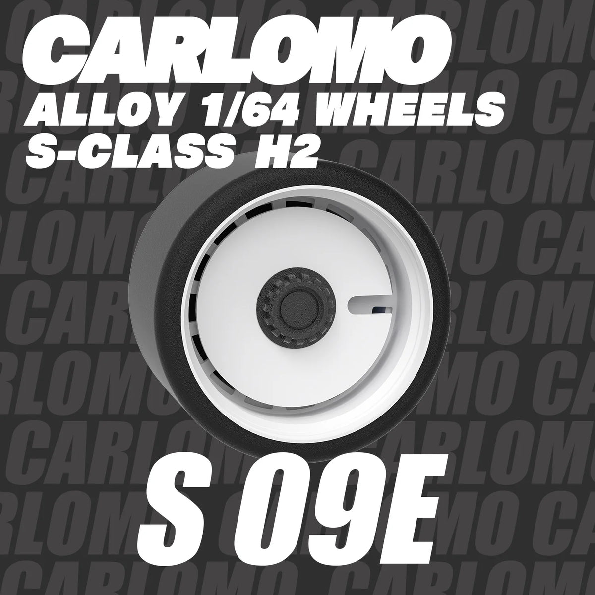 Carlomo S-Class Brand New 1/64 Alloy Wheels Rubber Tires with Brake Disc Assembly Rims for Model Diecast Car for model cars