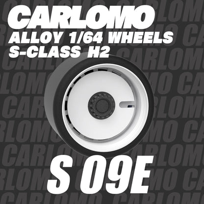 Carlomo S-Class Brand New 1/64 Alloy Wheels Rubber Tires with Brake Disc Assembly Rims for Model Diecast Car for model cars