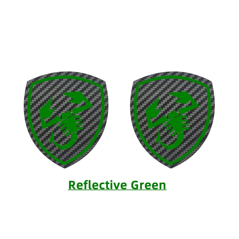 2Pcs Car Center Pillar Decorative Sticker For Fiat 500 500E 500X 500L Abarth 695 Panda Reflective Auto Sport Decor Decal Tuning