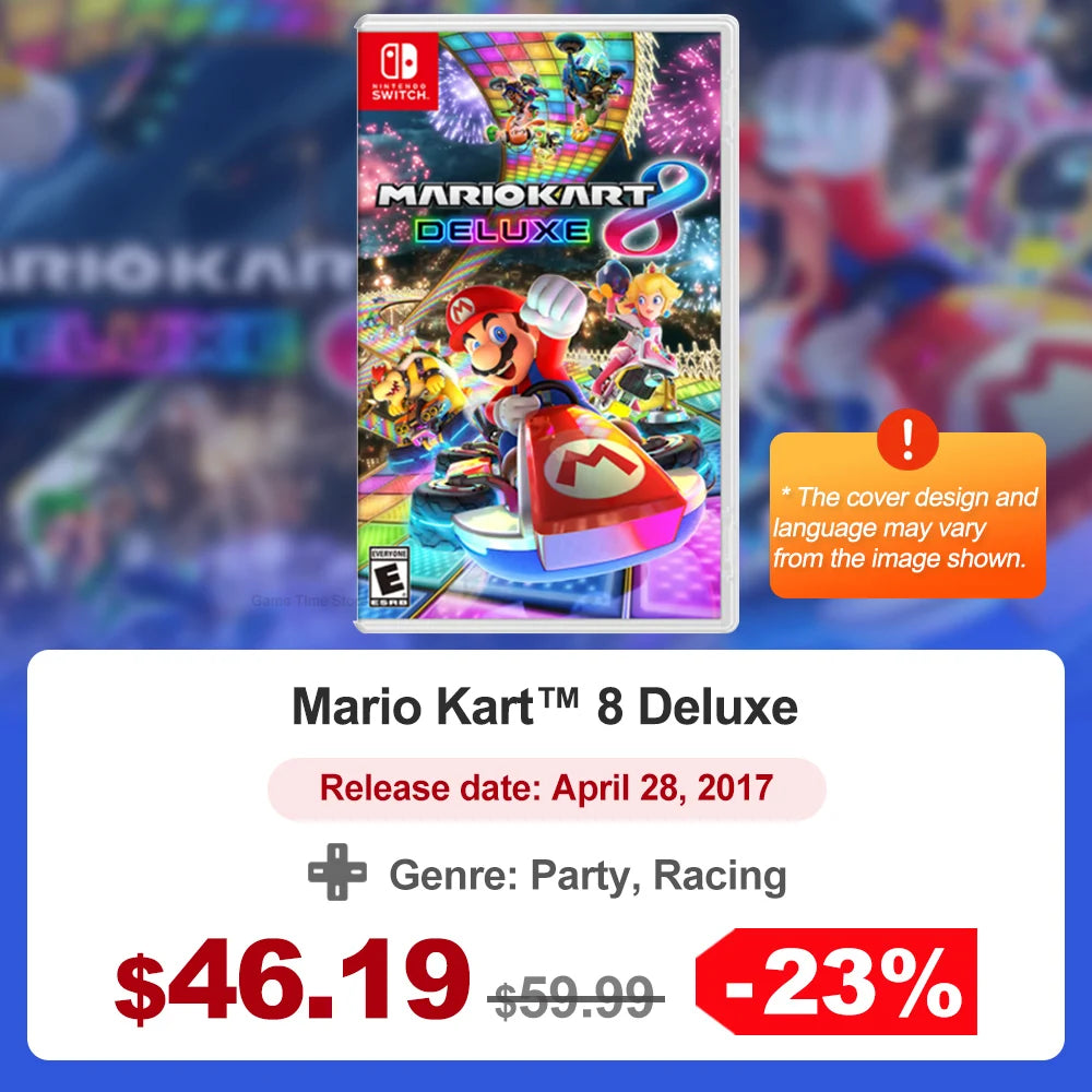 Super Mario Nintendo Switch Games Mario Bros Wonder Kart 8 RPG Mario Strikers Odyssey 3D World Fury U Deluxe Party Superstars