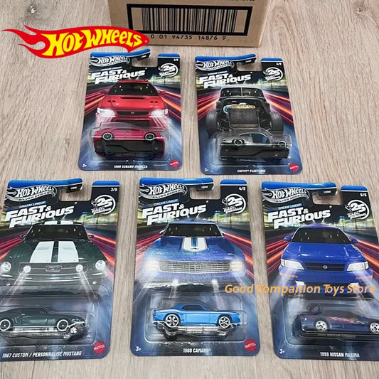 In Stock Hot Wheels Silver Series Hnr88 Fast & Furious 1999 SUBARU IMPREZA CHEVY FLEETLINE 1/64 Scale Alloy Diecast Model Car