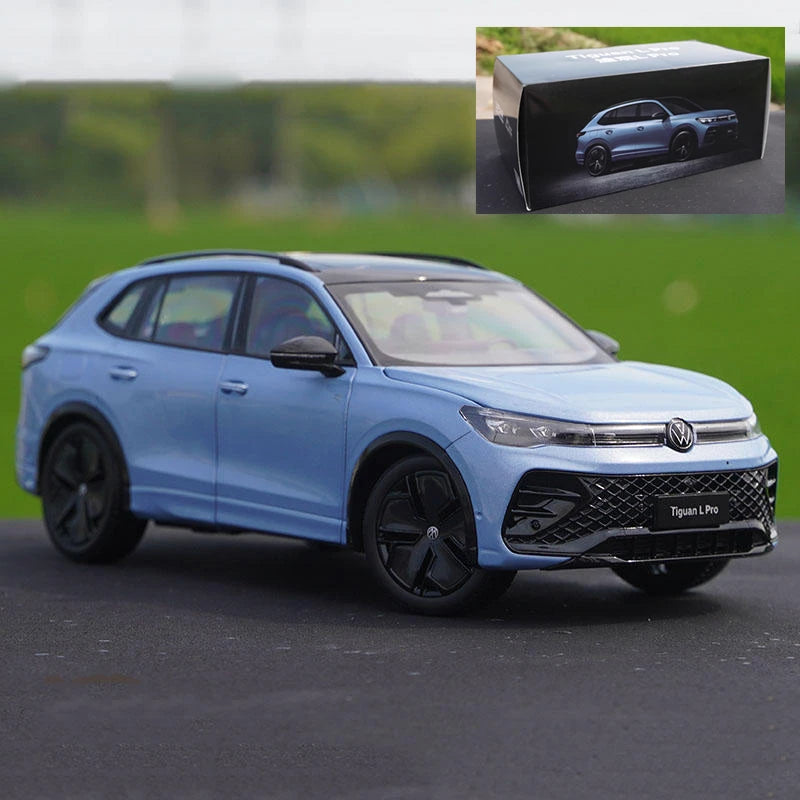 New 1:18 2025 VW Tiguan L PRO SUV Alloy Car Model Diecast Metal Vehicles Car Model High Simulation Childrens Toy Gift Decoration