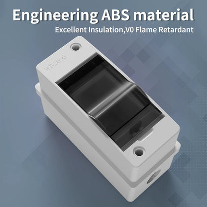Distribution Box HT Series Junction Box 2/3 Way PC Plastic Outdoor Electrical IP65 Waterproof Fuse Boxes with Terminal DIN Rail