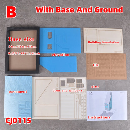 Assembly Architectural Model Sand Table Stone House Europeanizing Architecture Single Building Diorama Scale Model Kit 1/35