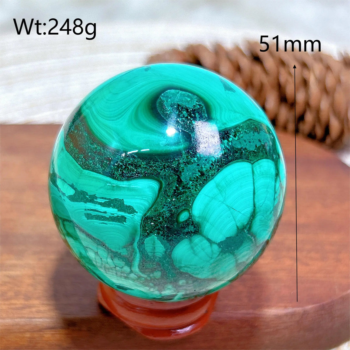 Malachite Pattern Sphere Ball Gemstones Reiki Energy Ore Natural Crystals Healing High Quality Home Decorations Room Decor Gift