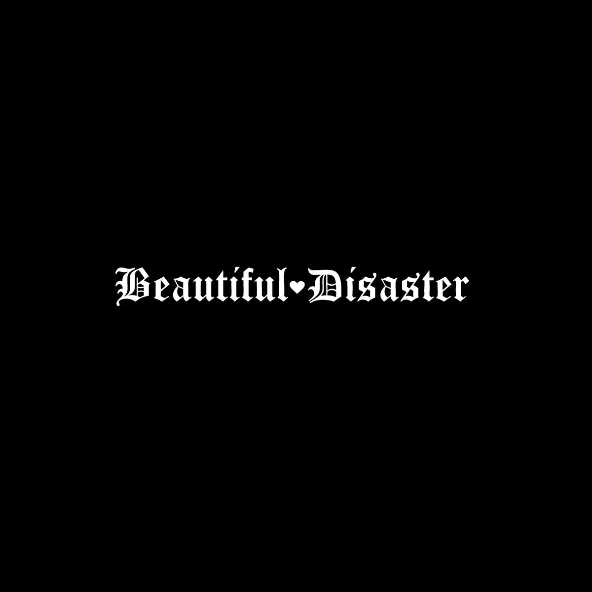 Beautiful Disaster Gothic Letter Vinyl Car Sticker JDM Modified Front and Rear Windshield Car Stickers Waterproof