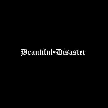 Beautiful Disaster Gothic Letter Vinyl Car Sticker JDM Modified Front and Rear Windshield Car Stickers Waterproof