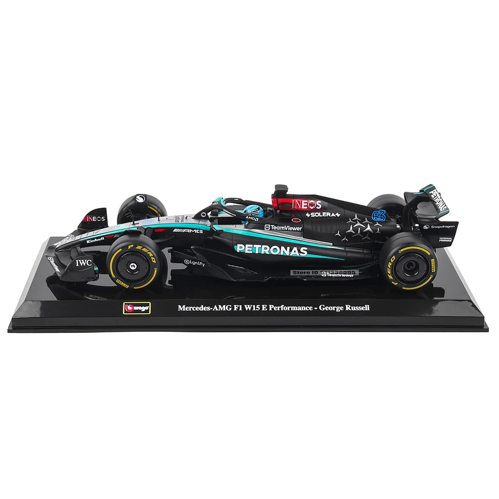 Bburago 1:24 2022~2025 F1 serie various style Mercedes-AMG W15 #44Hamilton #63George  Alloy Car Model Ferrari Red Bull McLaren