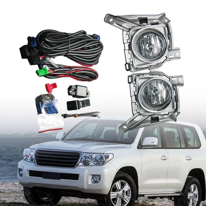 For Toyota Land Cruiser FJ-200 2013-2014 Car Fog Lights with Wiring Harness Daytime Running Lights Car Accessories