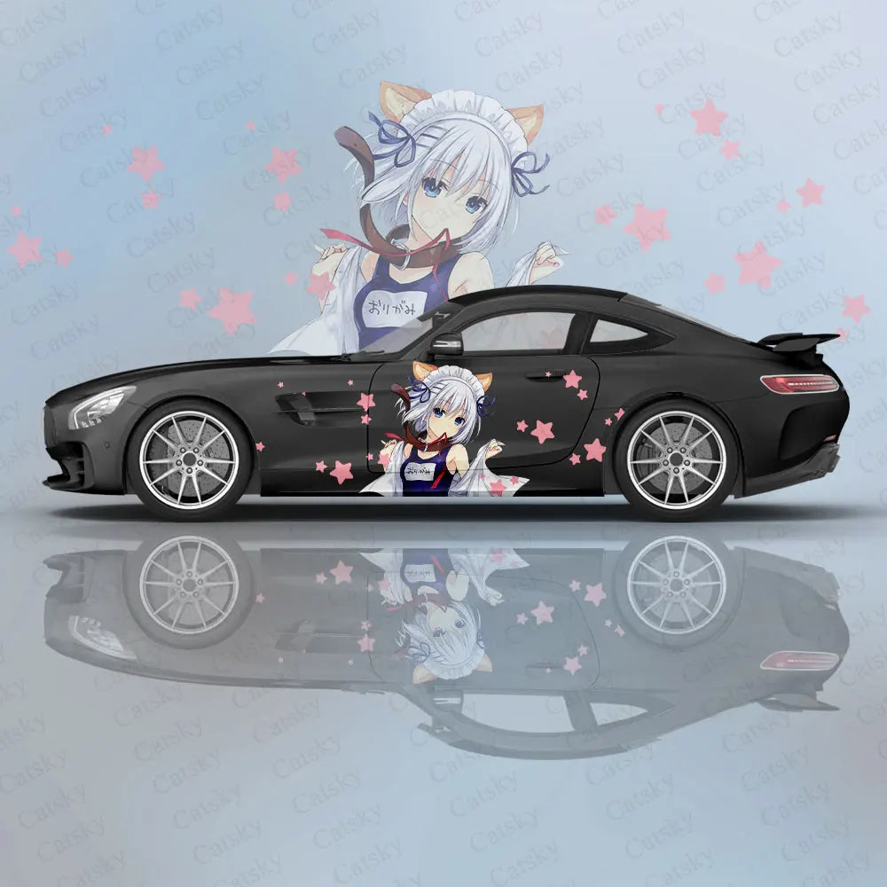 Tobiichi Origami Anime Girl Sexy Car Body Stickers Itasha Vinyl Car Side Decal Sticker Car Sticker Automotive Decor Film