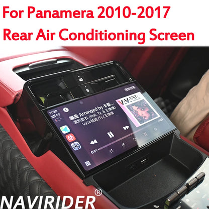 9inch Rear Air Conditioning Screen For Porsche Panamera 2010 - 2017 Electric 2K Ultra Clear Touch Screen Carplay Android Auto