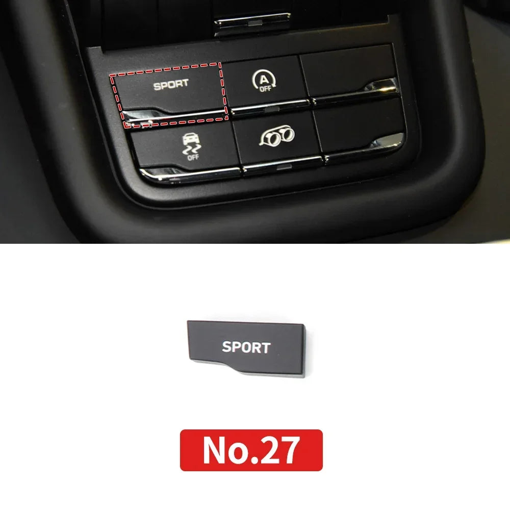 Car Center Console Multi Functional Sport Mode Start Stop Button Vehicle Stability Lane Keeping E-Power for Porsche Cayenne