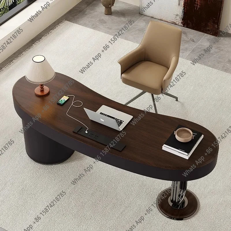 X36 C Modern Storage Computer Desks Luxury Elegant Adult Notebook Gaming Desk Office Executive Wooden Escritorio Ordenador Furni