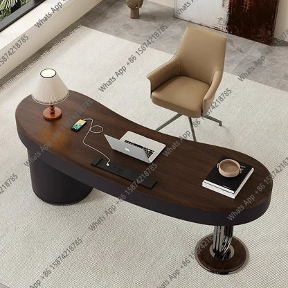 X36 C Modern Storage Computer Desks Luxury Elegant Adult Notebook Gaming Desk Office Executive Wooden Escritorio Ordenador Furni