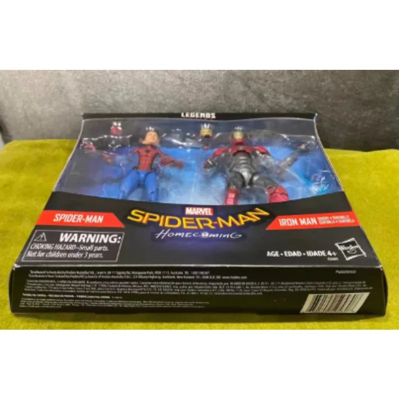 Original Hasbro Marvel Legends Series SPIDER-MAN & IRON MAN Anime Figure Collection Toy Model