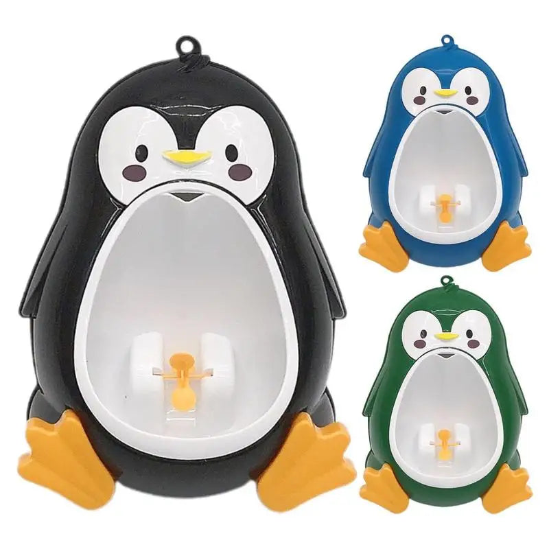 Potty Training Urinal Standing Urinal for Toddler Boys Wall Mounted Penguin-Shaped Toilet Training Pee Stand for Boys Nursery