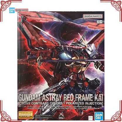 Genuine Bandai Gundam Model Kit MG 1/100 Astray Red Frame Kai Polarized Injection Anime Action Figure Collection Assembly Model