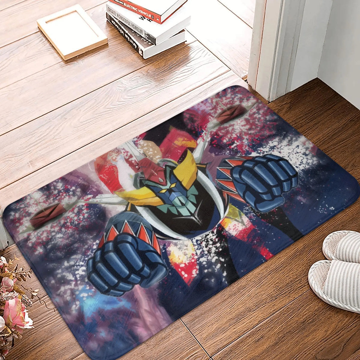 UFO Robot Mazinger Z Front Door Floor Entrance Mats Outdoor Anime Bath Kitchen Doormat Bedroom Carpet Rug