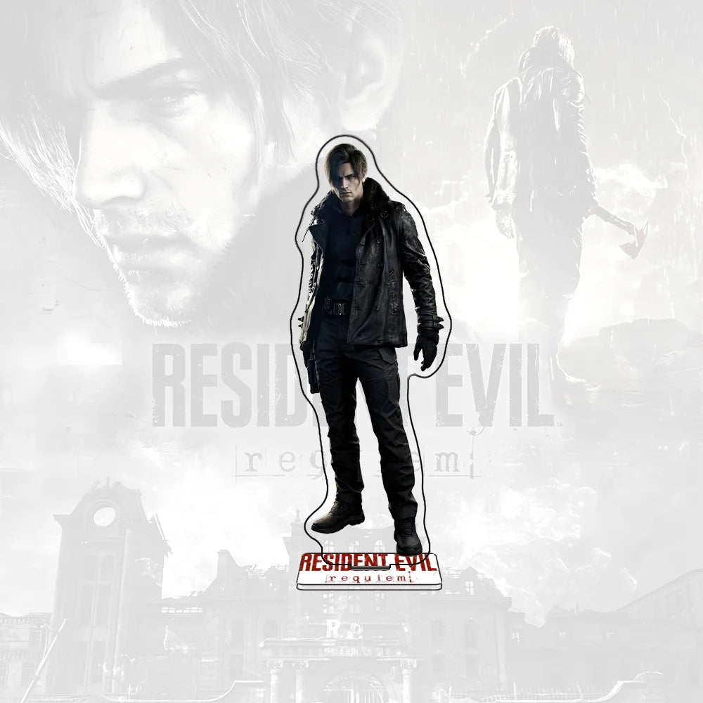 Resident Evil Requiem 15CM Leon Scott Kennedy Grace Ashcroft Acrylic Stand keychain Figure Desktop Decor Collection For Gamers