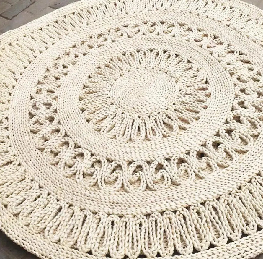 Japan Round Straw Woven Carpet Cornskin Seat Cushion Rugs Handmade Futon Mat Rug Tatami Window Meditate Worship Yoga Mat Balcony