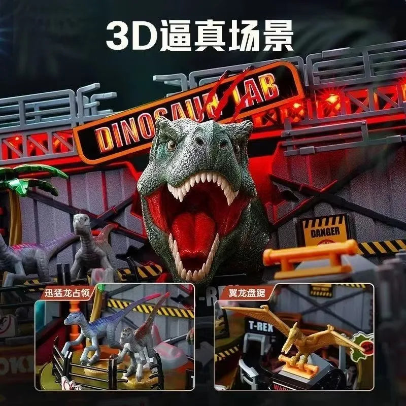 Dinosaur Lab Pinball Machine DIY Wooden Assembly Model With Light Sound Effect Desktop Arcade Game 3D Puzzle Collectible Gift