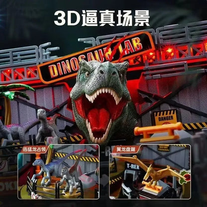 Dinosaur Lab Pinball Machine DIY Wooden Assembly Model With Light Sound Effect Desktop Arcade Game 3D Puzzle Collectible Gift