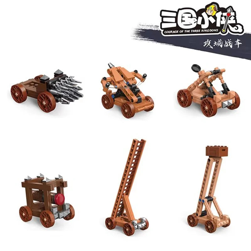 DECOOL Three Kingdoms Camp Watchtower Building Blocks Ancient Main City Ancient Warships Military Bricks Toys For Boys Kid Gifts