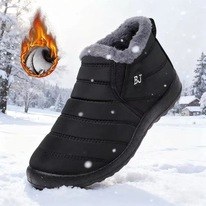 Warm Snow Boots for Women Men Slip Resistant Thick Sole Arctic Insulation Round Toe Outdoor Shoes PU Sole