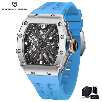 2026 New PAGANI DESIGN Men's Quartz Watches VH65 Skeleton Dial 100M Waterproof Sport Rectangle Sapphire Glass Watch for Men