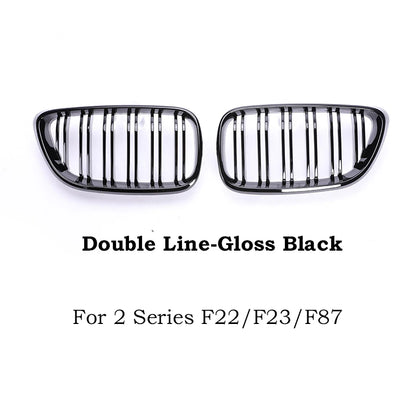 Chrome Silver Frame Grill M Color Double Slat Kidney Grille For BMW 2 Series F22 F23 M2 F87 218i  220i 228i 230i M235i M240i