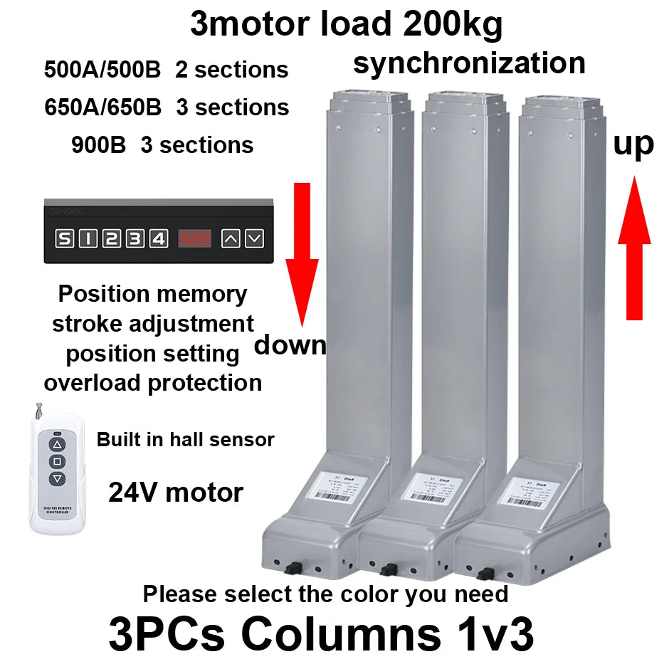 Electric Lifting Column Table Legs 80KG Load 32mm/s HALL Control Position Display Height Adjustment 24V Silent Motor