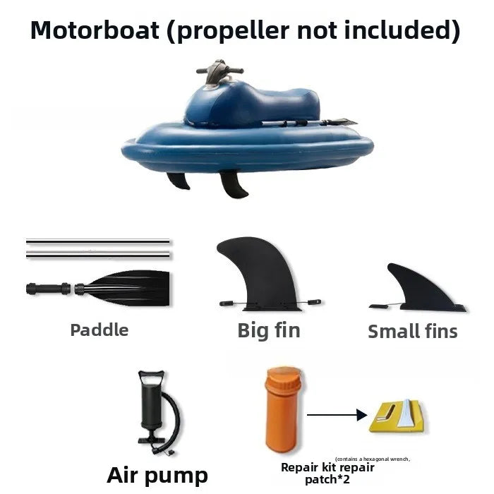 Foldable Electric Inflatable Jet Ski – Motorized Watercraft for Kids & Adults, Pool Lake Summer Fun