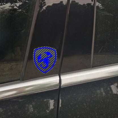 2Pcs Car Center Pillar Decorative Sticker For Fiat 500 500E 500X 500L Abarth 695 Panda Reflective Auto Sport Decor Decal Tuning
